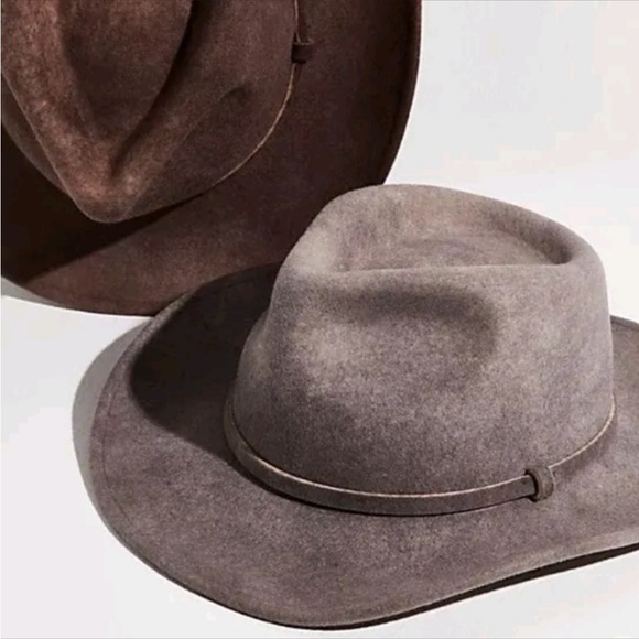 Free People X Mossant Trail Dusted Cowboy Rancher Hat - Picture 3 of 9